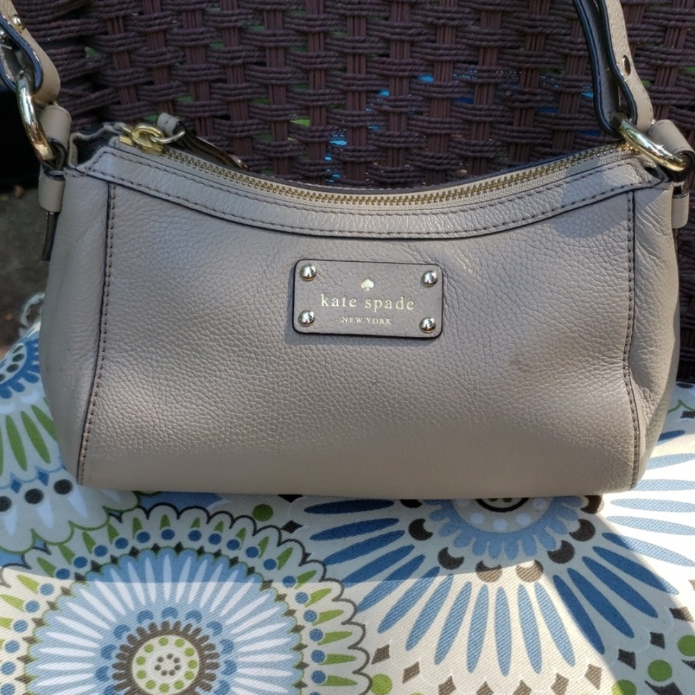 Kate Spade light taupe cross body purse